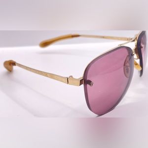 Vintage Welling Touch of Class Gold Pilot Half Rim Sunglasses Frames Only